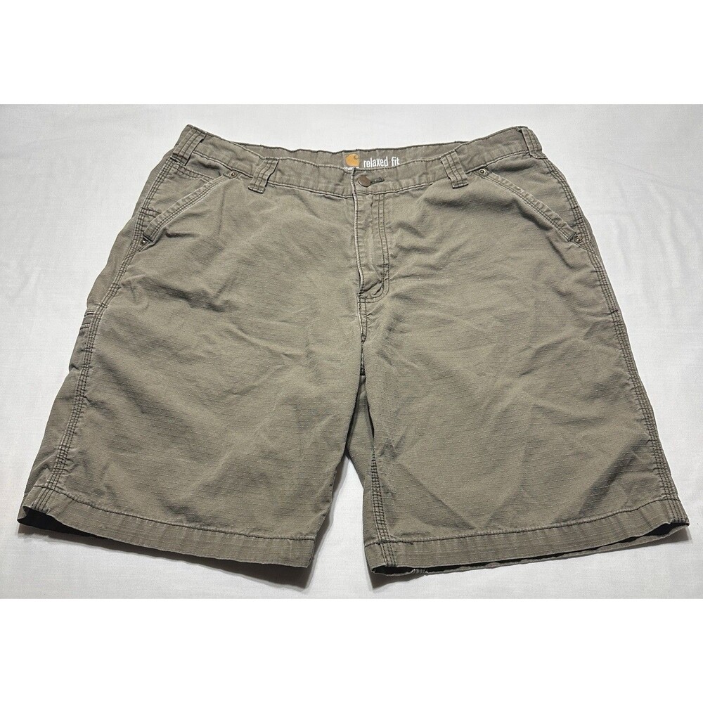 Carhartt Men's Flat Front Shorts — Olive Brown
